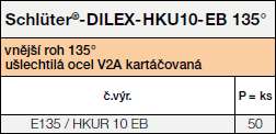 Schlüter®-DILEX-HKU-E/I 135°