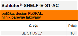 Schlüter-SHELF-E-S1-AC FLORAL