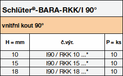 Schlüter®-BARA-RKK/I 90°