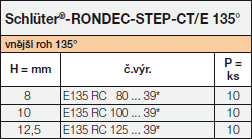Schlüter-RONDEC-STEP-CT/E 135°