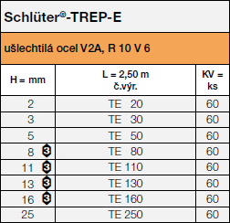<a name='e'></a>Schlüter®-TREP-E