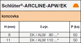 Schlüter®-ARCLINE-APW/EK
