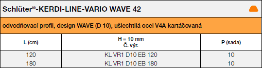 Schlüter®-KERDI-LINE-VARIO WAVE 42 EB