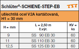 <a name='2'></a>Schlüter®-SCHIENE-STEP-EB pro schody