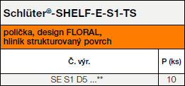 Schlüter®-SHELF-E-S1 FLORAL TS