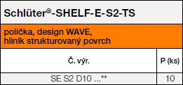 Schlüter®-SHELF-E-S2 WAVE TS