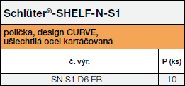Schlüter®-SHELF-N-S1 CURVE EB
