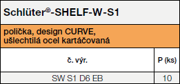 Schlüter®-SHELF-W-S1 CURVE EB