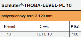 Schlüter®-TROBA-LEVEL-PL 10