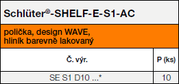 Schlüter-SHELF-E-S1-AC WAVE