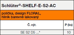Schlüter-SHELF-E-S2-AC FLORAL