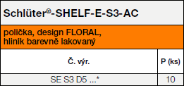 Schlüter-SHELF-E-S3-AC FLORAL