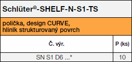 Schlüter®-SHELF-N-S1-TS, Curve